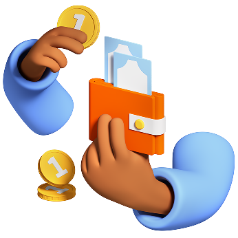 Illustration: Geld sparen und einzahlen